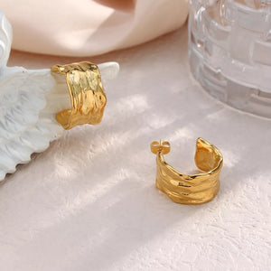 Audrey 18K Gold-Plated Texture Earrings