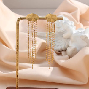 Tassel Drop 18K Gold-Plated Earrings
