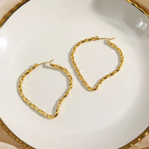 Etienne Minimalist 18K Gold-Plated Hoop Earrings