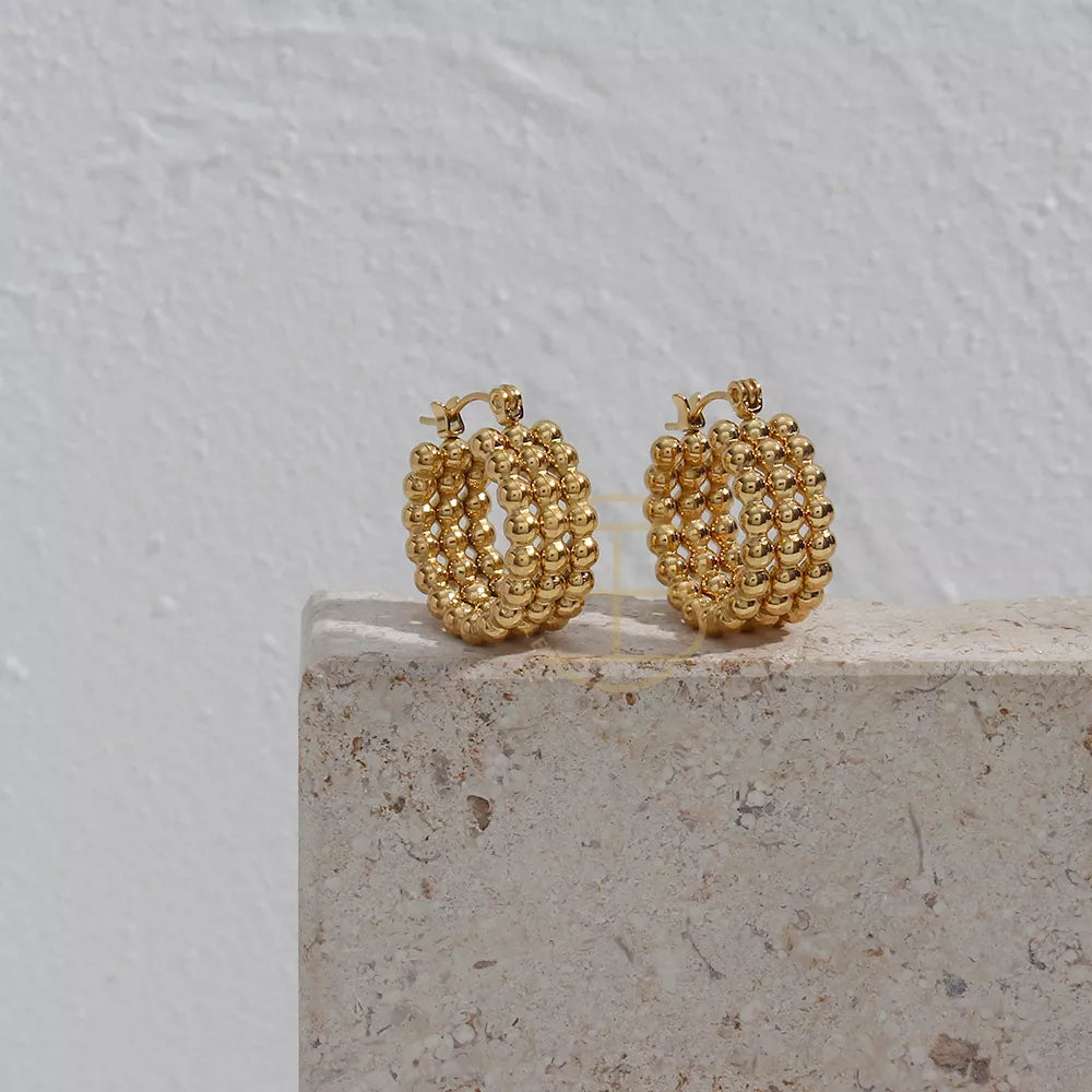 Quan Yin 18K Gold-Plated Earrings