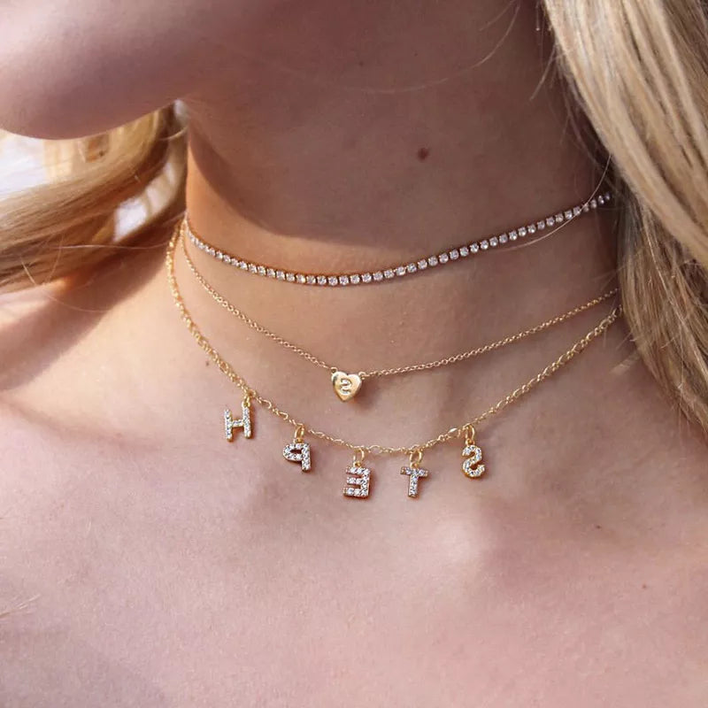 Ambrosia 14K Gold Plated Rhinestone-Filled Tennis Chain Choker Necklace
