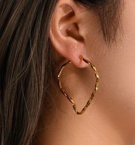 Etienne Minimalist 18K Gold-Plated Hoop Earrings