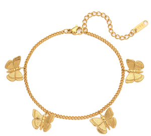 Evelyn Butterfly 18K Gold-Plated Bracelet