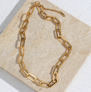 Monet 18K Gold-Plated Paperclip Necklace